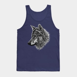 European wolf animal ink illustration Tank Top